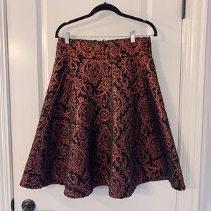 *HAS POCKETS* Asos Midi Copper Embroidered Skirt